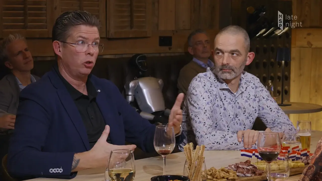MSP Late Night: two guests in conversation at the bar