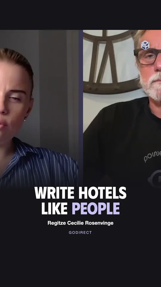 Vertical clip cover, GoDirect: Write hotels like people