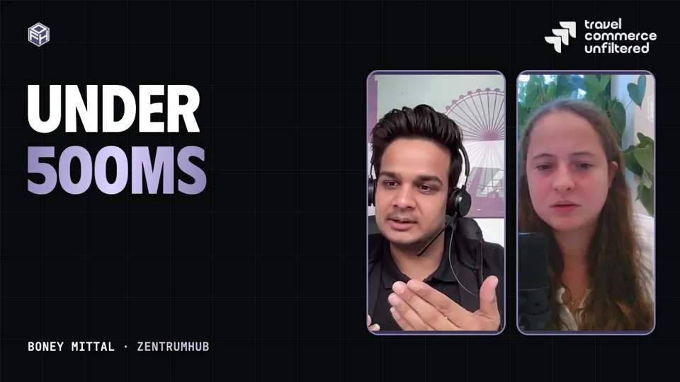 YouTube thumbnail, Travel Commerce Unfiltered: Under 500ms