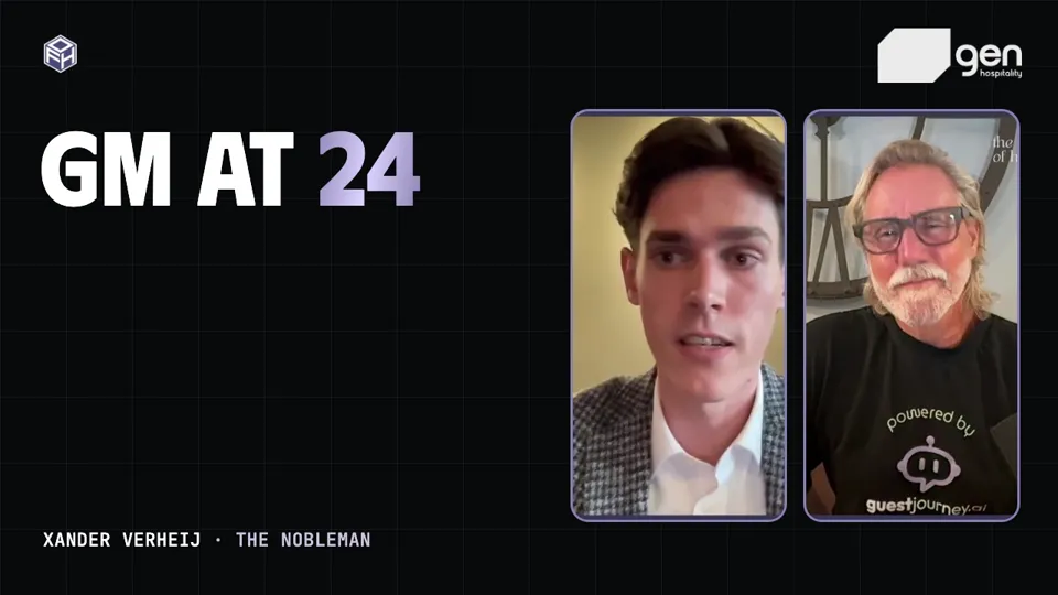 YouTube thumbnail, Next Gen Hospitality Podcast: GM at 24