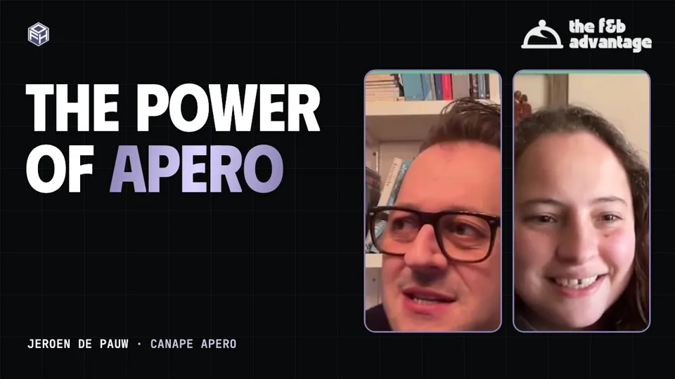 YouTube thumbnail, The F&B Advantage: The power of apero