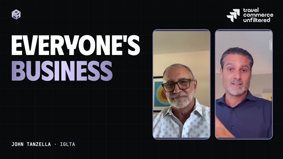 YouTube thumbnail, Travel Commerce Unfiltered: Everyone's business