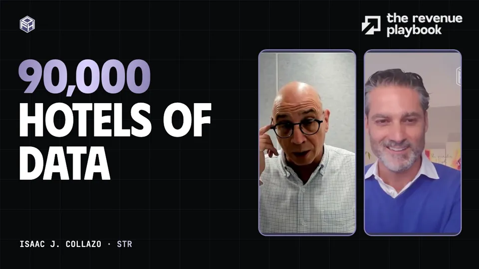 YouTube thumbnail, The Revenue Playbook: 90,000 hotels of data